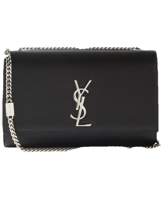 Saint Laurent Handbags - Saint Laurent Kate Black Leather YSL Chain Crossbody Bag